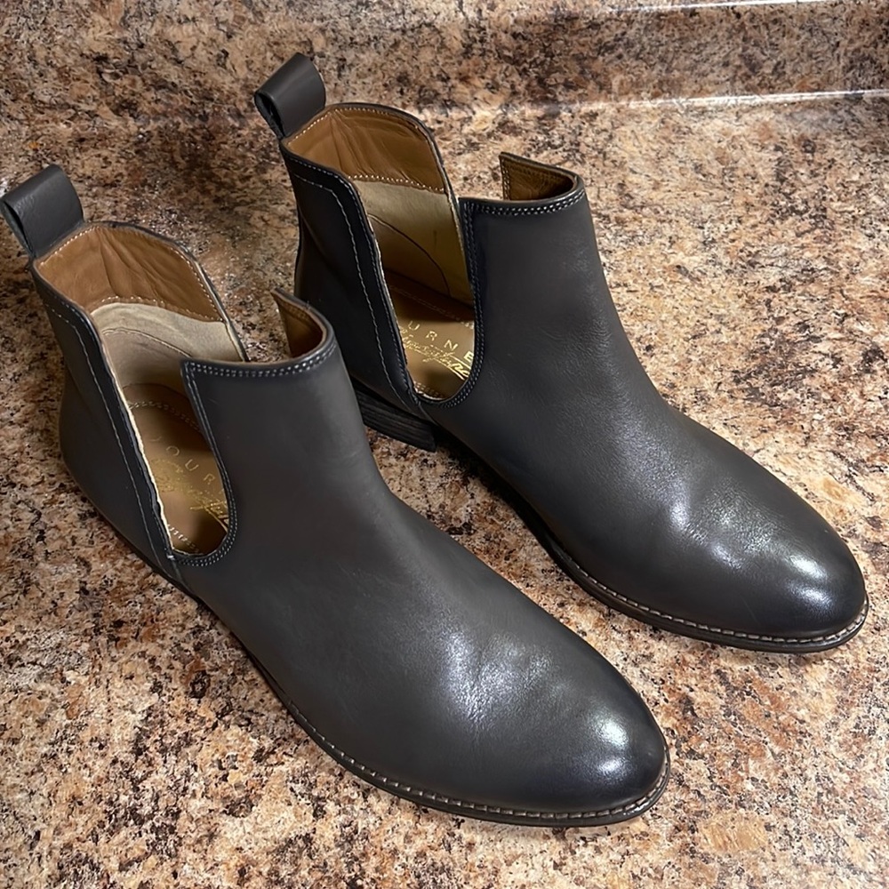 JOURNEE SIGNATURE BRIGITTE ANKLE BOOTS - GRAY - WOMENS SIZE 10